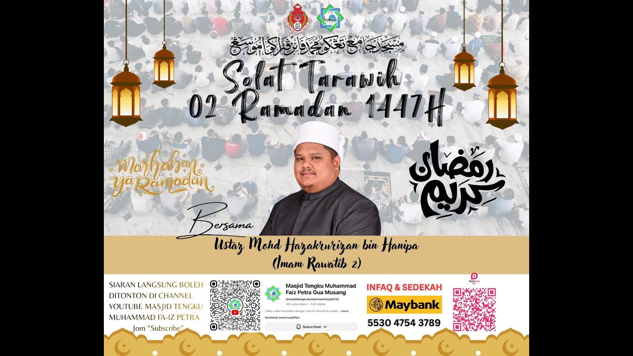 [LIVE] 02 Ramadan 1447H [Ustaz Mohd Hazakrurizan bin Hanipa]