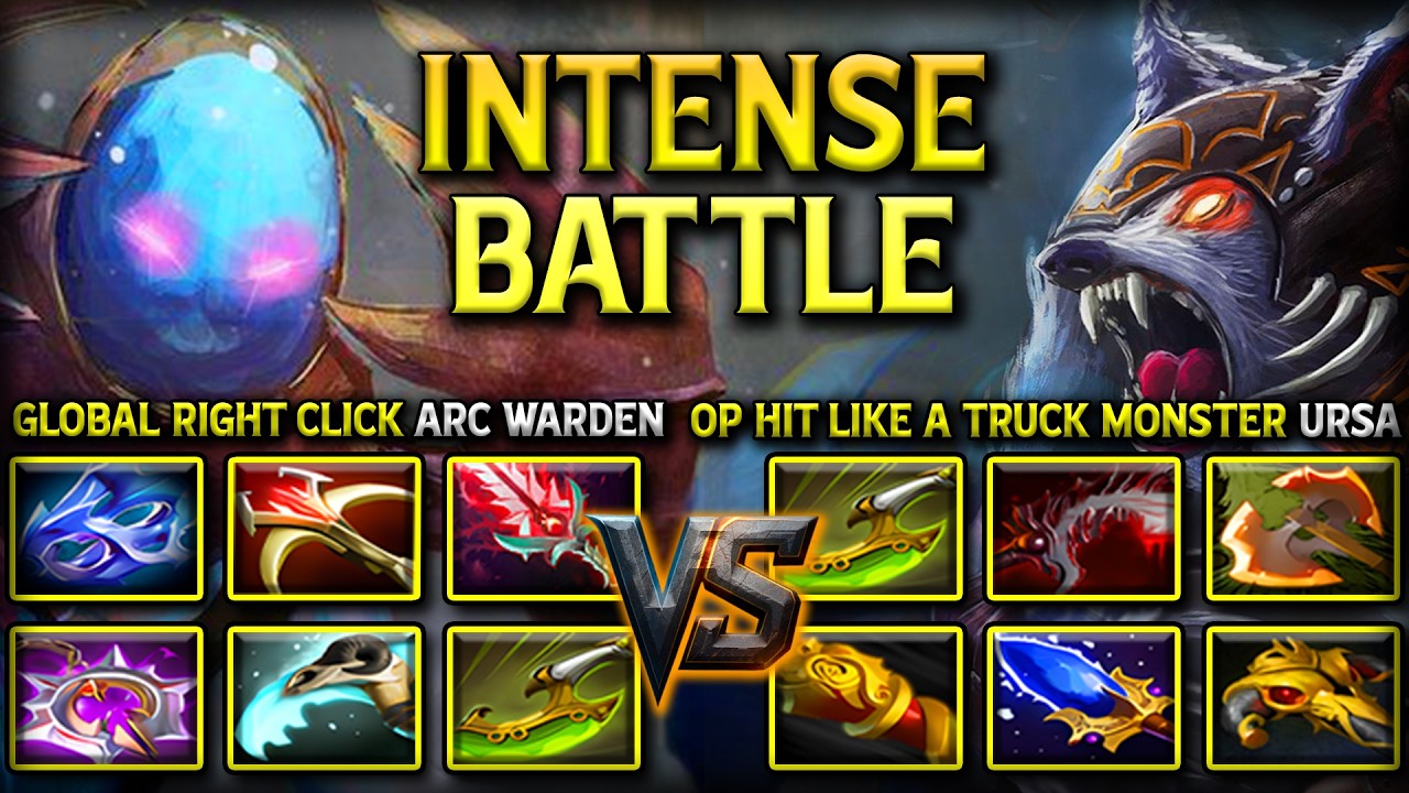 INTENSE CARRY BATTLE | Global Right Click Arc Warden Versus OP Hit Like A Truck Monster URSA DotA 2