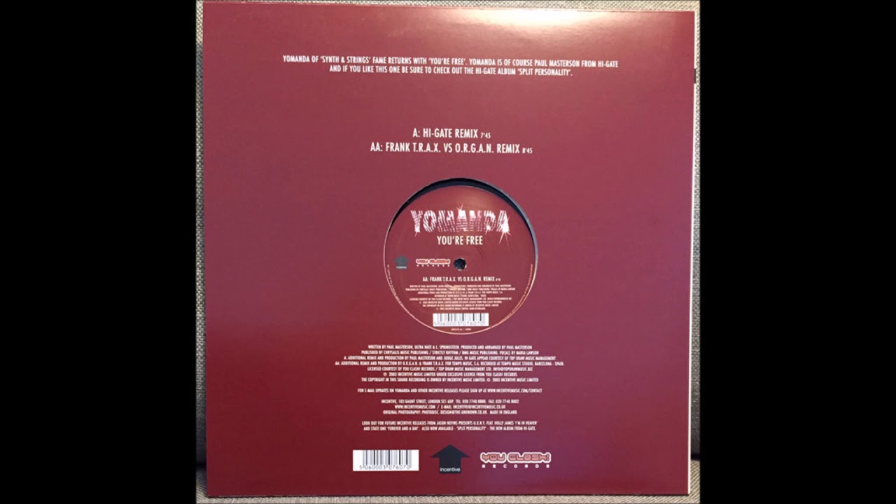 Yomanda - You're Free (Frank T.R.A.X. vs. O.R.G.A.N. Remix) (2003)