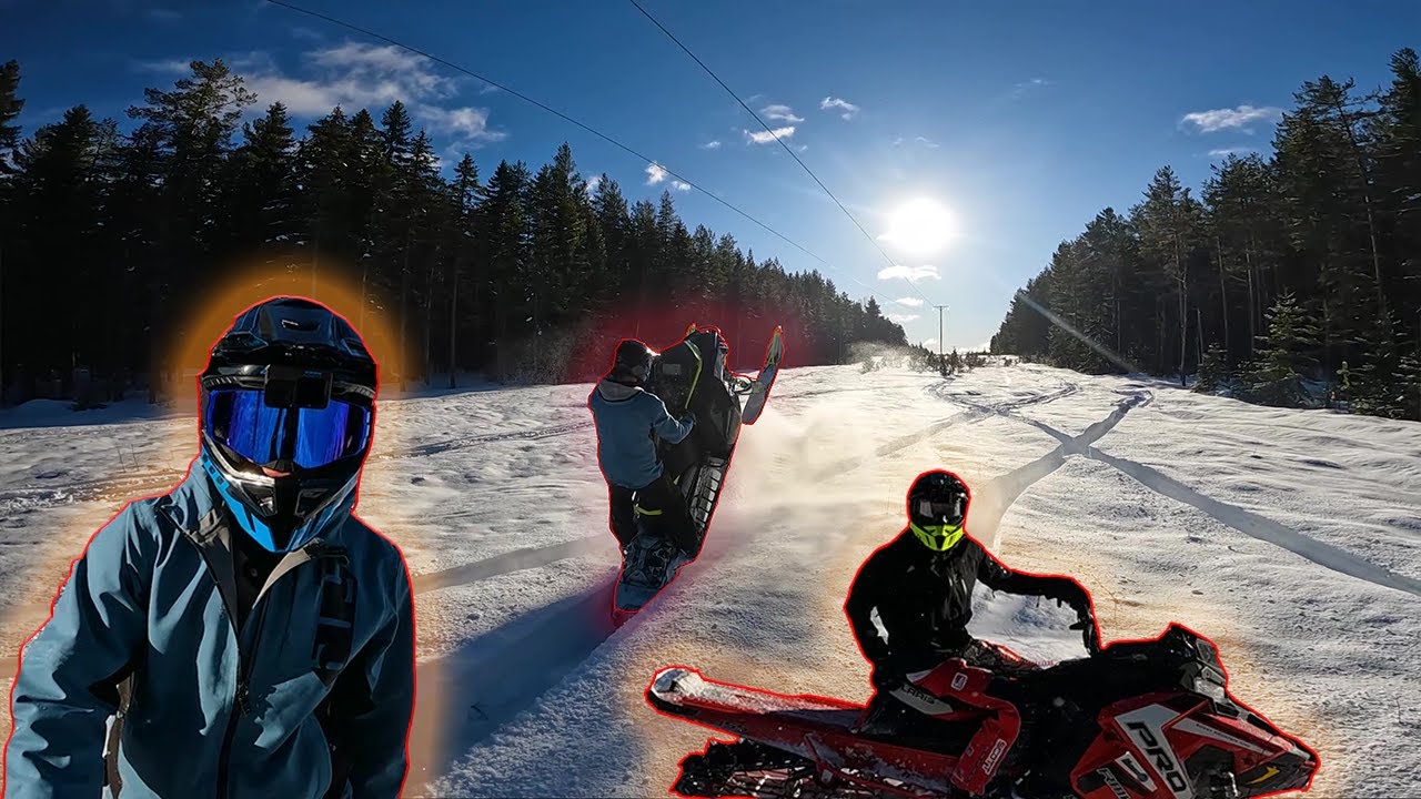 Härlig dag med skoteråkning under kraftlinje! (Polaris khaos matryx 146 POV)