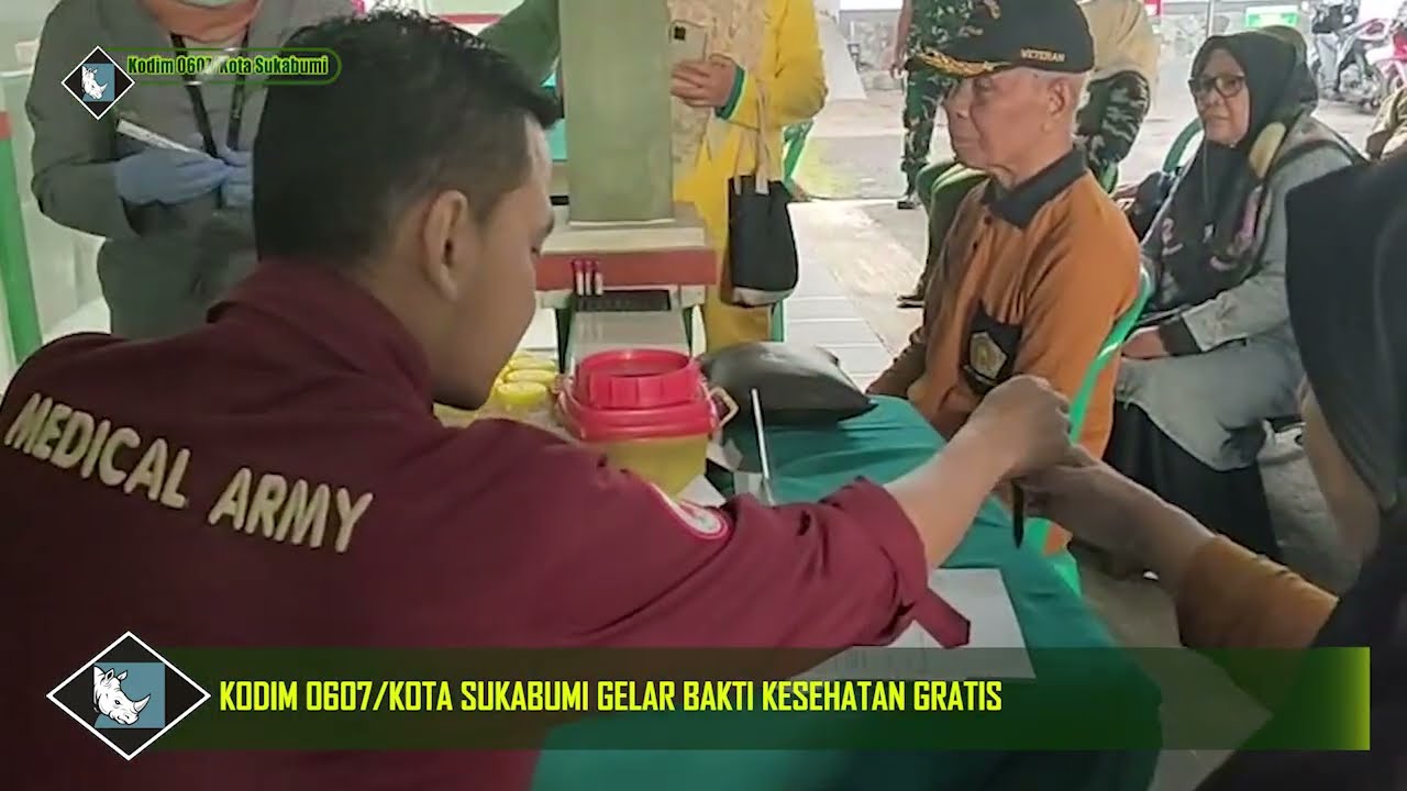 Kodim 0607/Kota Sukabumi Gelar Bakti Kesehatan Gratis dalam Rangka Hari Juang TNI AD ke-80.