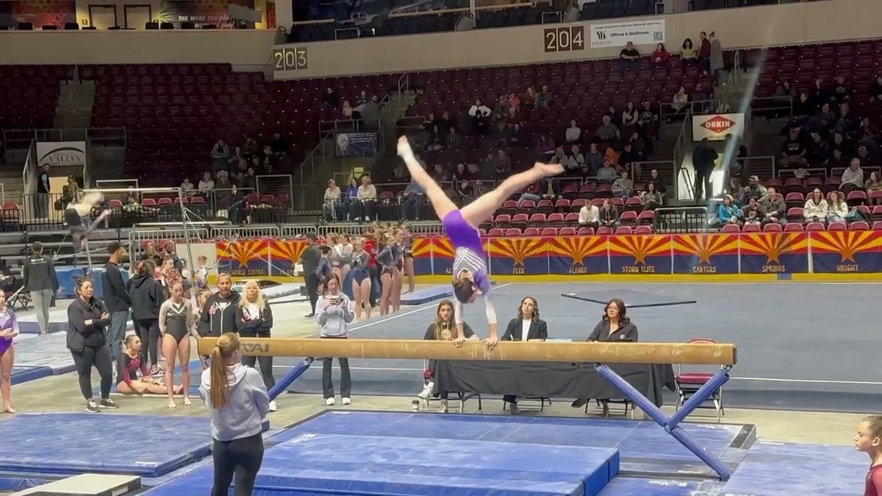 Xcel Platinum 9.475 Beam Routine | Xcel State Championships 04/06/25