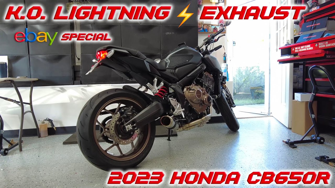 2023 Honda CB650R | K.O. Lightning Exhaust | Ebay Special | Installation | 015