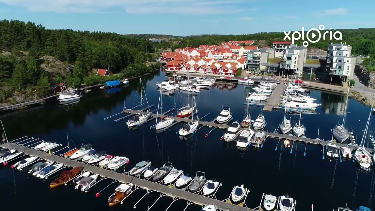Stromstad, Str&ouml;mstad g&auml;sthamn Western Sweden 2018.07 aerial video