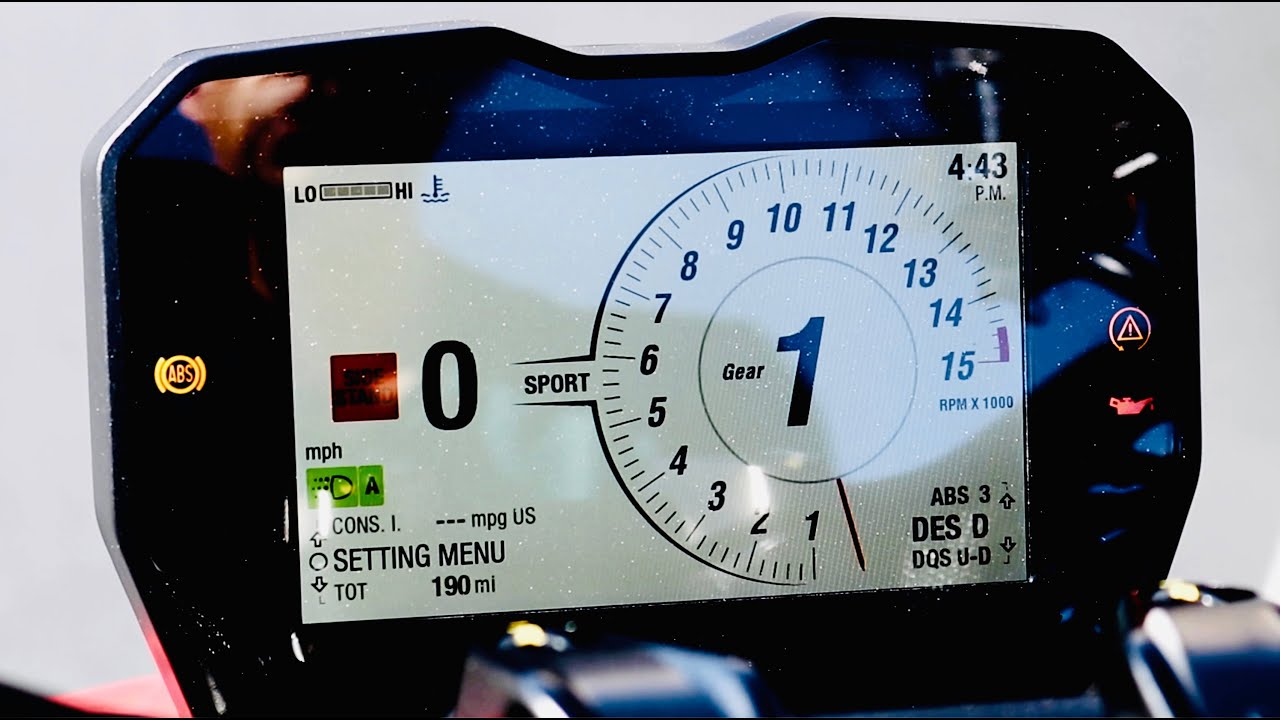 Ducati StreetFighter V4S Review - FULL Dash TFT Display Overview With Exhaust Sound Preview!