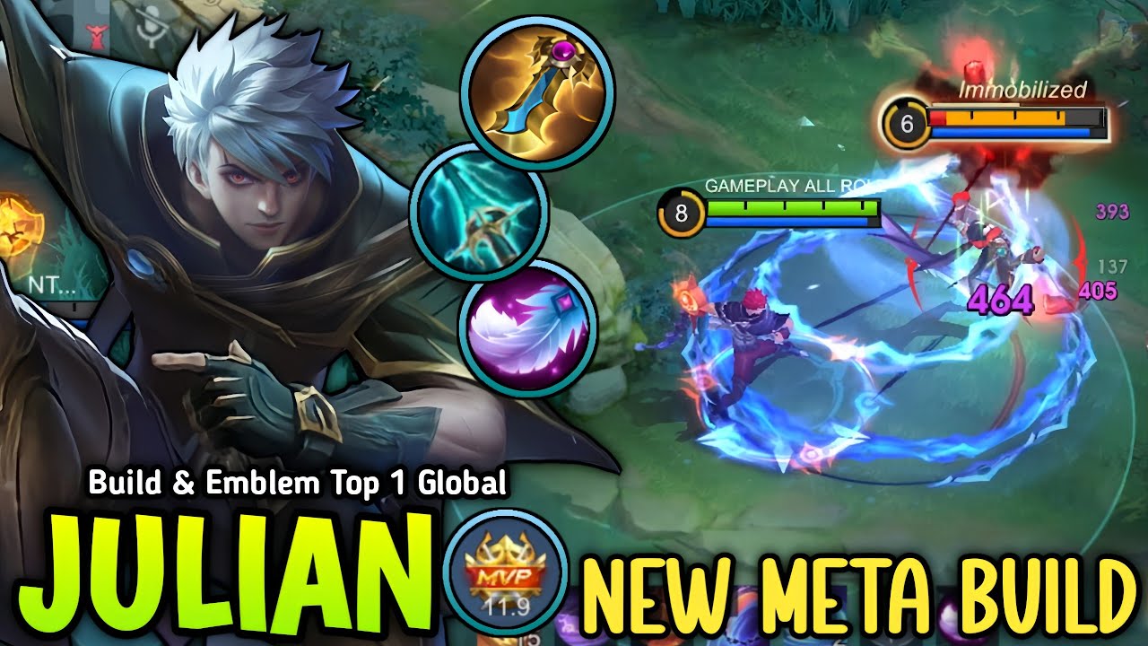 100% NEW META!! JULIAN BEST 1 SHOT BUILD & EMBLEM FROM MPL S15 - BUILD TOP 1 GLOBAL JULIAN