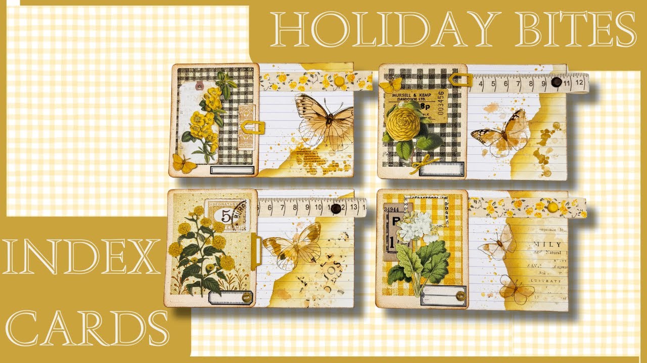 HOLIDAY BITES -  BRIGHT AND HAPPY - INDEX JOURNALCARDS WITH A POCKET - @49 and Market #papercraft