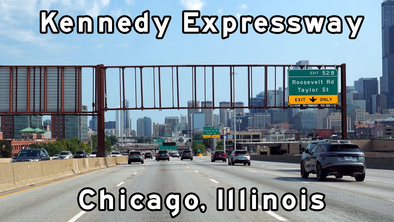Kennedy Expressway (Interstate 90 West) - Chicago, Illinois - July, 2023