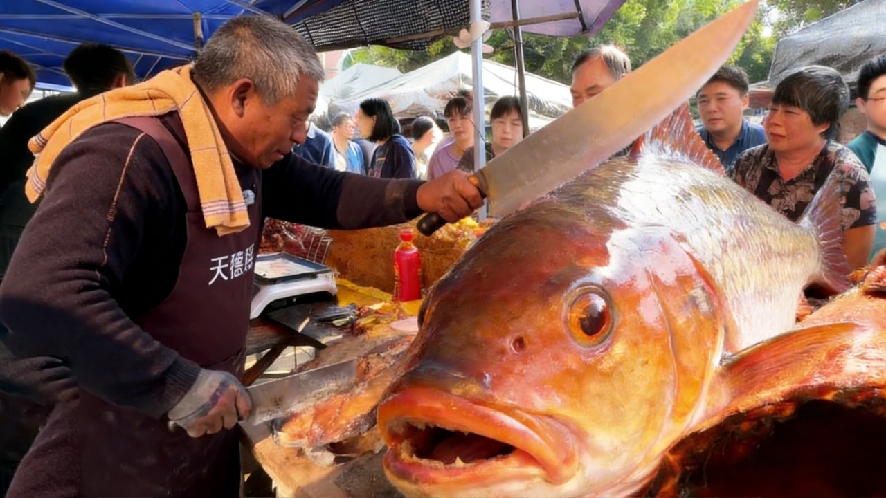 山东大集终极黑暗料理咸旗鱼，一条重500斤卖6000元，味道正常人接受不了#麦总去哪吃