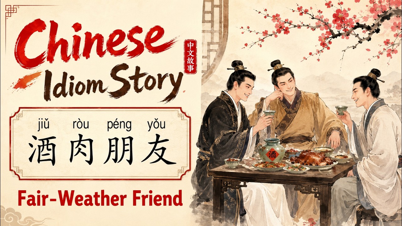Chinese Idiom Story for Beginners: 酒肉朋友 | Chinese Stories for Language Learners: Elementary Volume 2
