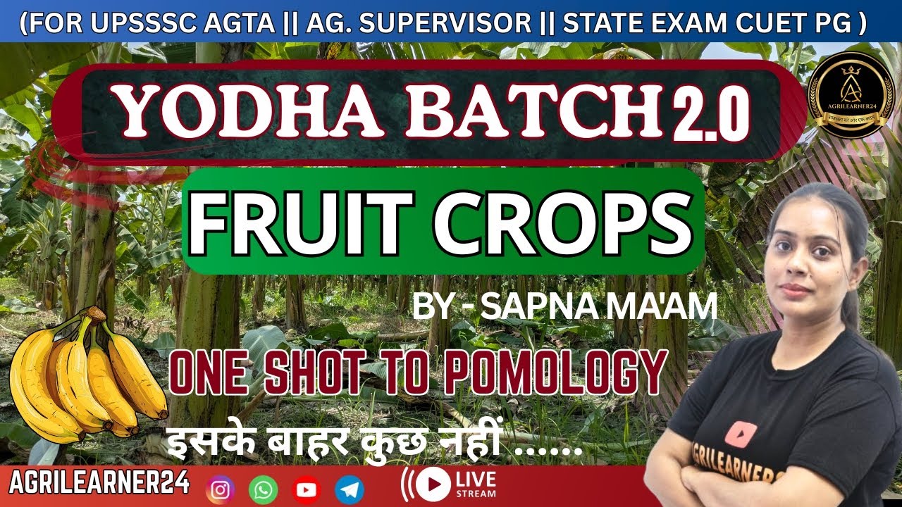 BANANA CULTIVATION  Exam Oriented Complete Revision | ONE SHOT AGRICULTURE FOR AGTA & CUETPG EXAMs