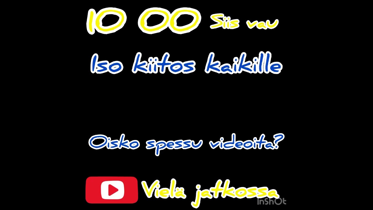 Kiitos 10 00!oisko spessu ehdotuksii?🔥🤔