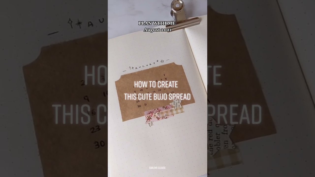 Plan with me August 2021 / Bullet Journal Ideas, Bujo Monthly Spread, Journal Inspiration
