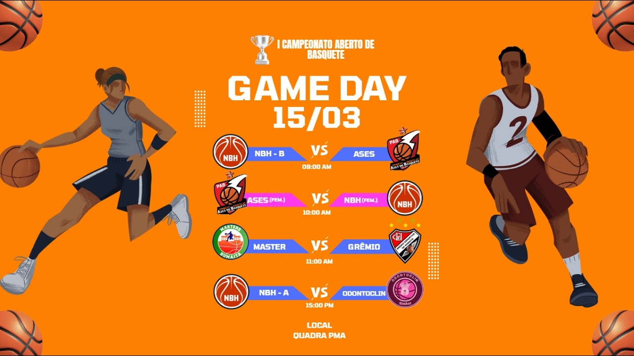 PAB-ASES VS NBH FEMININO - 1* CAMPEONATO ABERTO DE BASQUETE HUMAITÁ-AM