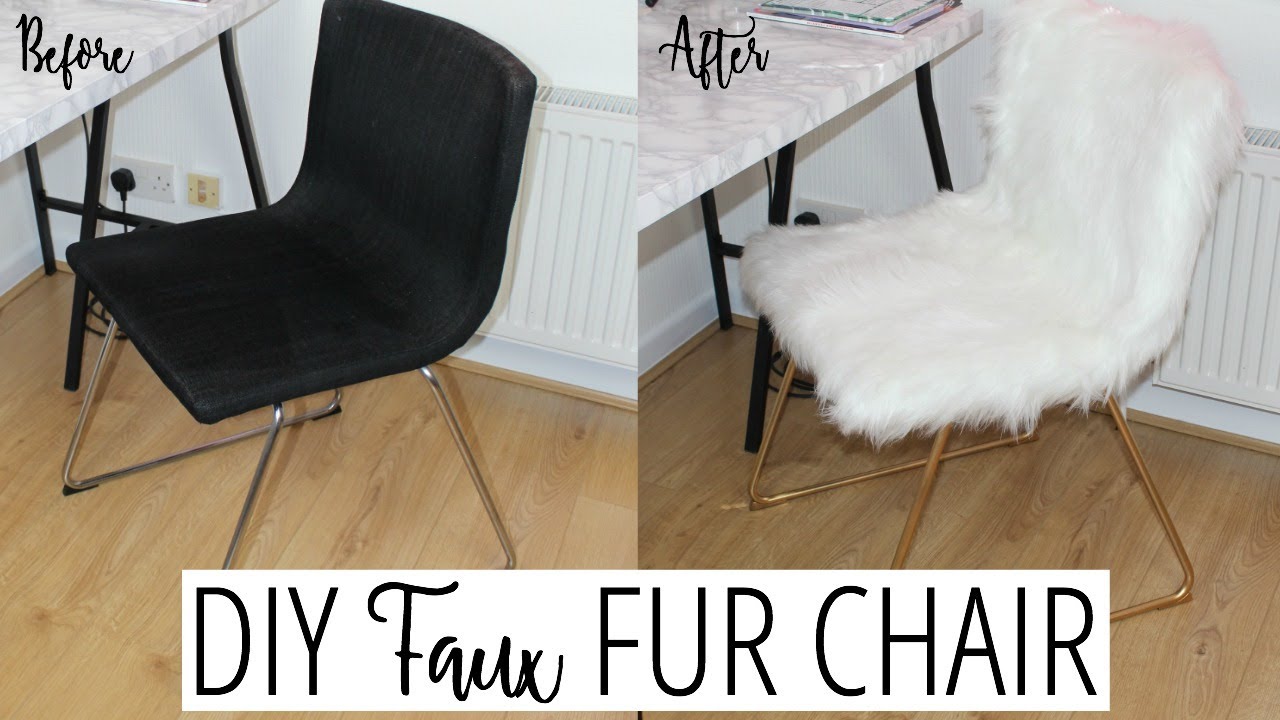 DIY FUR CHAIR TUTORIAL | Ikea Hacks Ep3