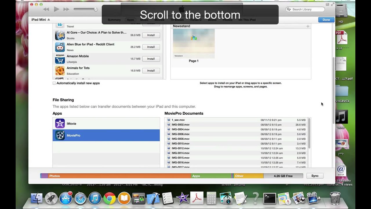 MoviePro app transfer videos to computer