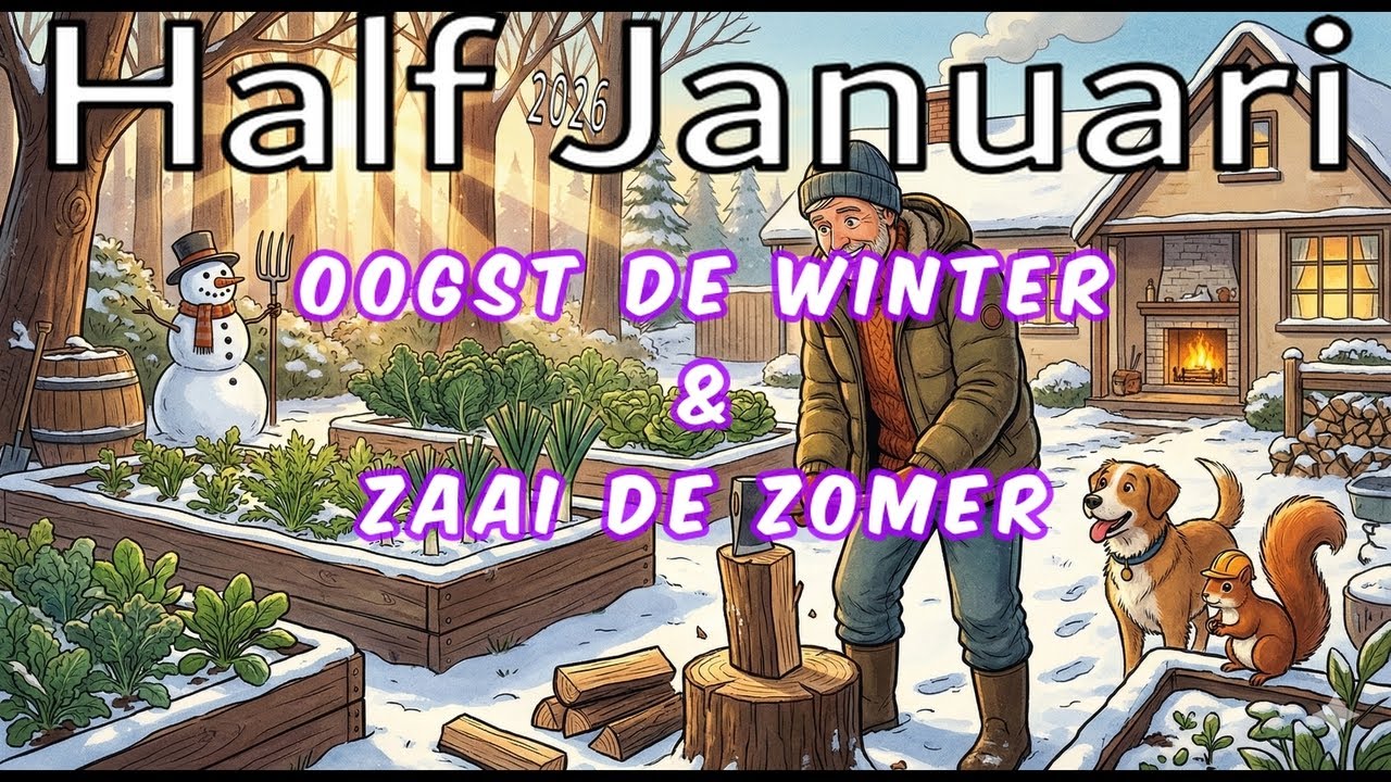 Tuinagenda Half Januari - Boerenkool in de sneeuw & aardbeien zaaien (#2026/02)