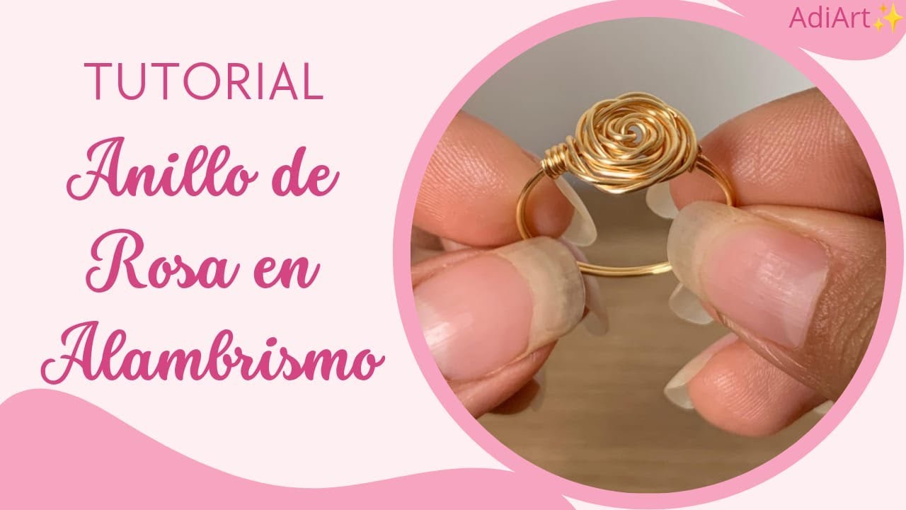 Tutorial como hacer anillo de rosa en alambrismo paso a paso / How To make a rose ring?