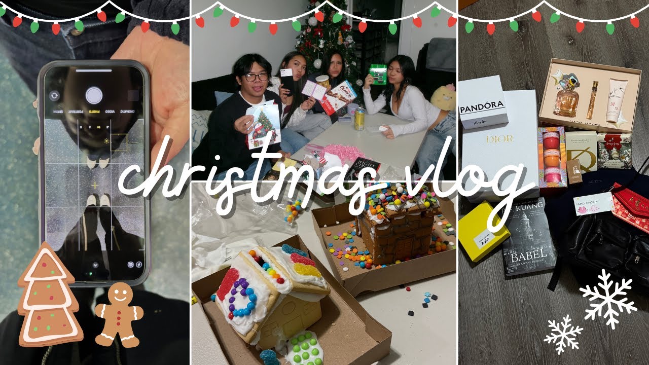 CHRISTMAS 2025 VLOG 🎄 | secret santa, christmas parties, gift exchanges, & gingerbread house making