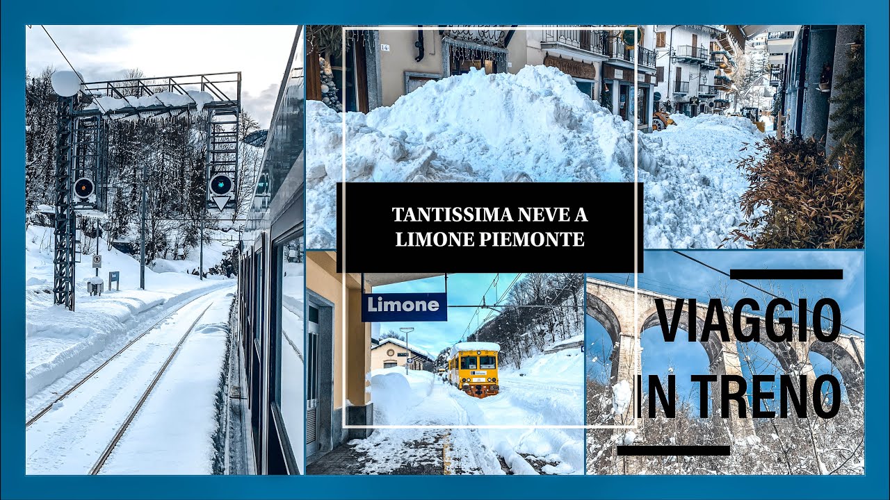 IN TRENO A LIMONE PIEMONTE CON TANTISSIMA NEVE