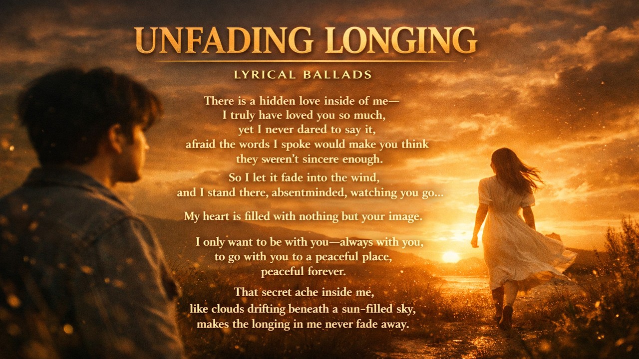 UNFADING LONGING | Secret Love Ballad | Emotional English Song | Lyric Video | LYRICAL BALLADS