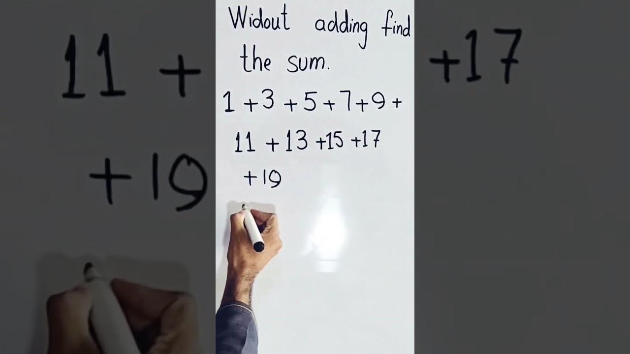 Sum of odd numbers | #shorttrick |#shorts |Sum of first 10 odd numbers @mathsworld.8433