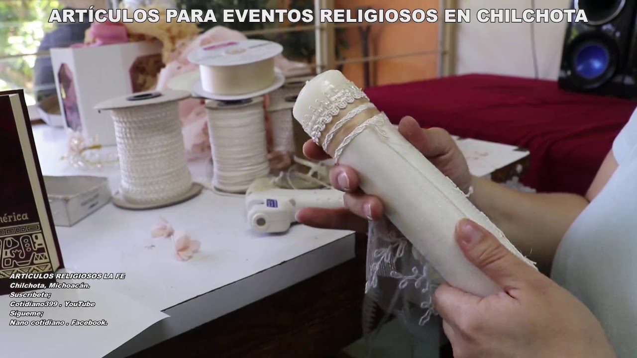 Artesana de Chilchota decora bellamente una vela, Cotidiano399 parte 1