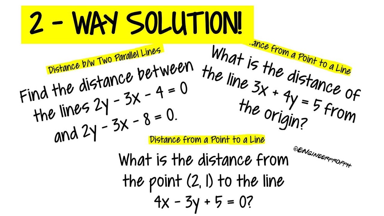 Distance from a Point to a Line and Distance Between Parallel Lines |Analytic Geometry|