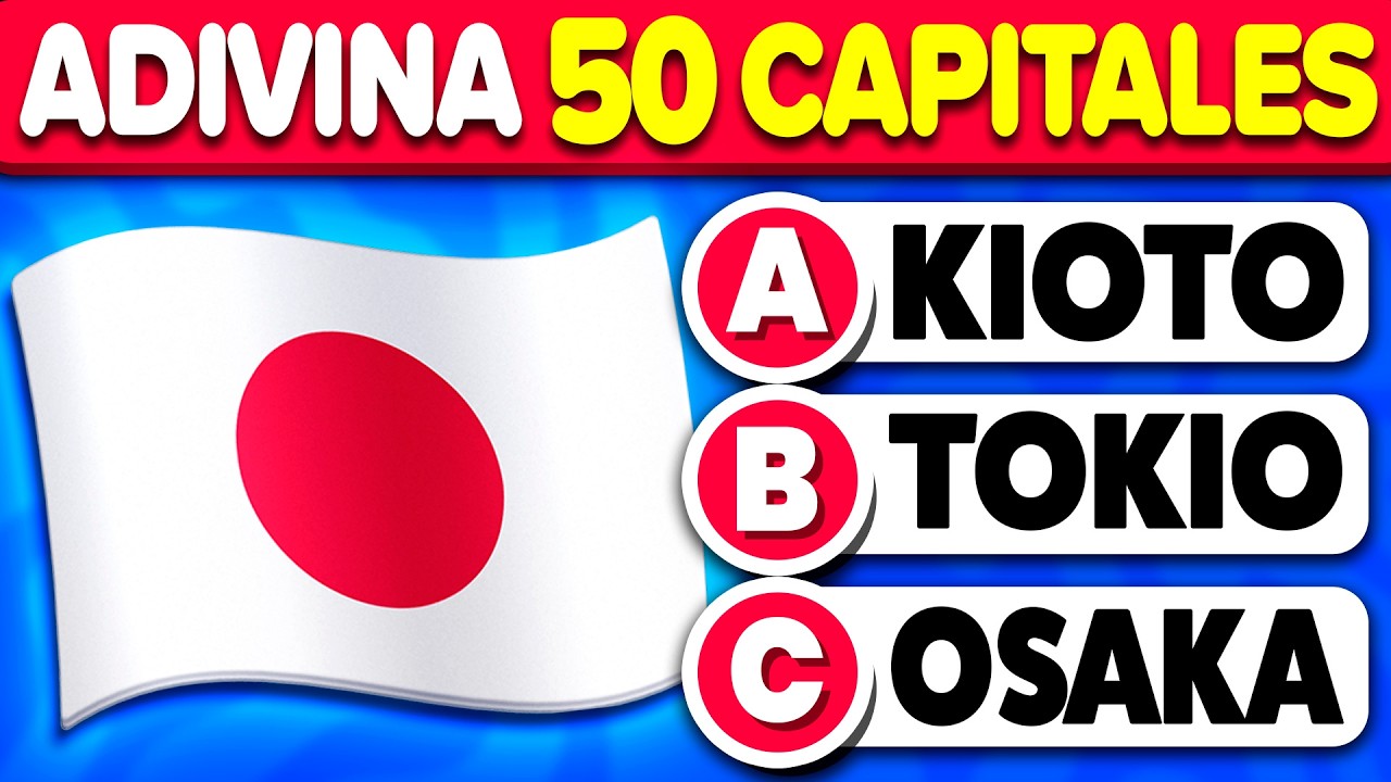 Adivina 51 Capitales de Países Del Mundo 🌎🤔🧠 | Play Quiz de Geografía