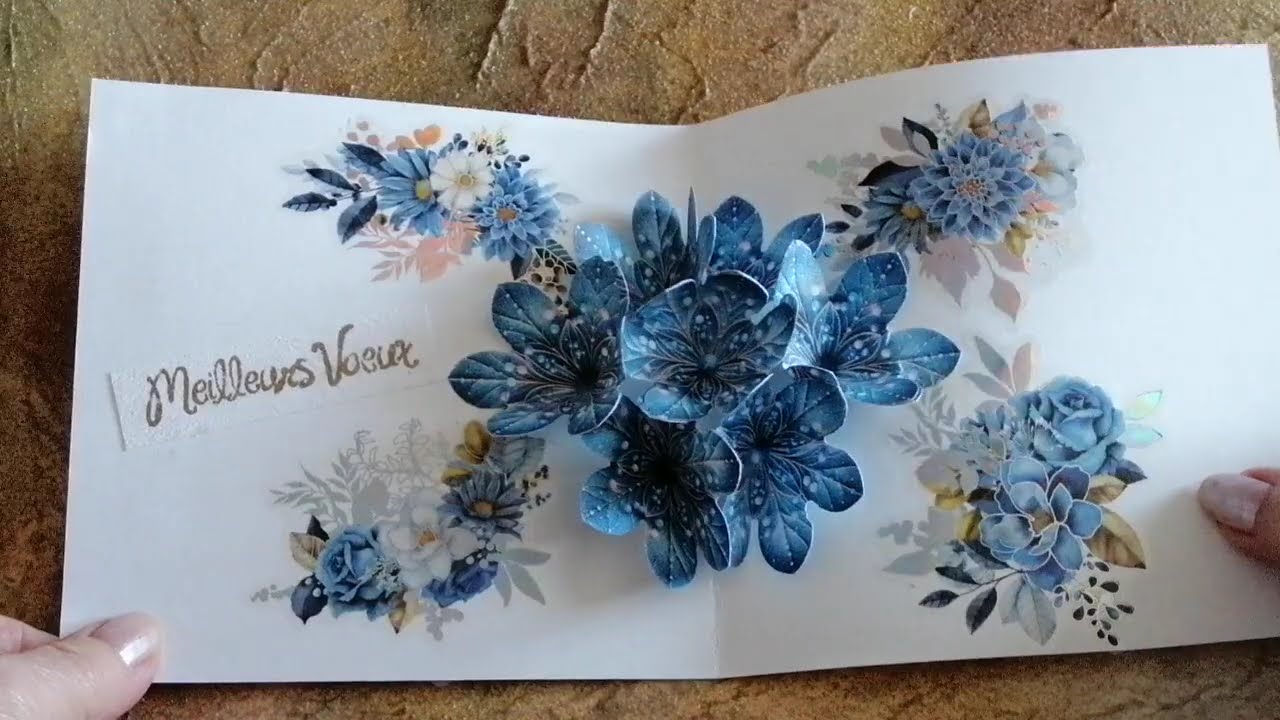 carte de Voeux pop up #scrapbooking