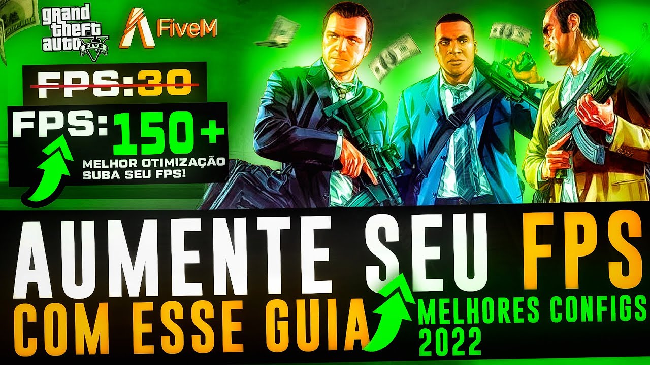 COMO AUMENTAR FPS NO GTA V ! FIM DAS TRAVADAS ! MELHORES CONFIGURAÇÕES PC FRACO GTA V RP FIVEM 2022