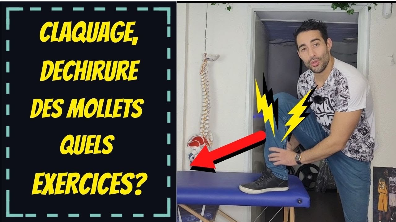 Lésion musculaire mollet ( élongation, claquage, déchirure) - exercices kinés