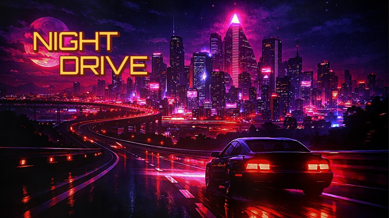 Midnight Neon Drive Playlist — Retro Synthwave Noir | Neon Noir Atmosphere
