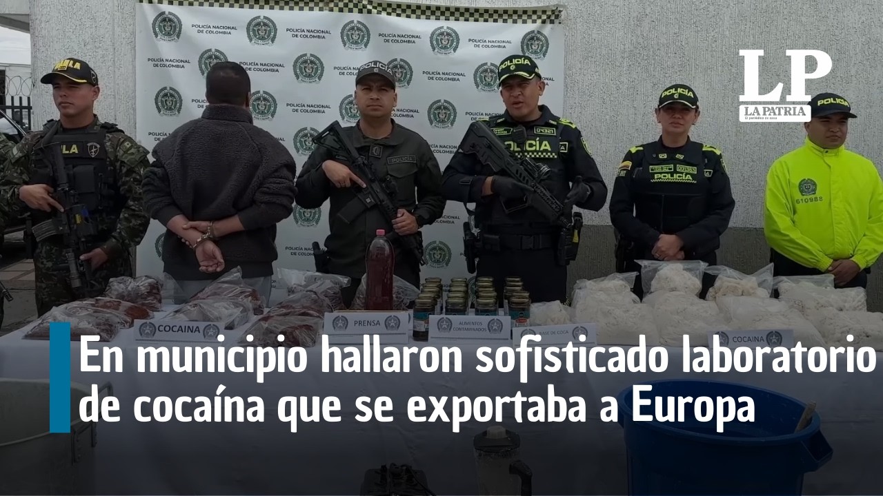 En municipio del Eje Cafetero hallaron sofisticado laboratorio de cocaína que se exportaba a Europa