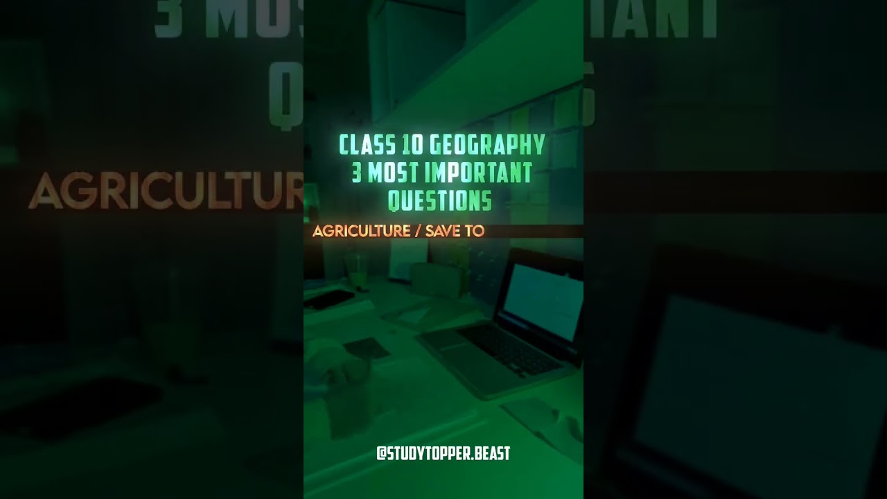 🎯 Class 10 Geography &ndash; Agriculture📚 3 Most Important Questions for CBSE Boards 2025&ndash;26💾 #class10th