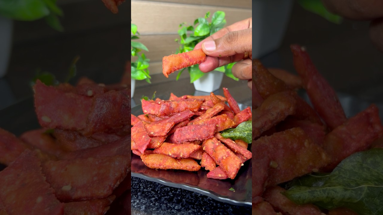 💢💥 Szybkie i łatwe krakersy buraczane 😋😋 | Pyszne i chrupiące 😋 #szorty #rolki #przepis
