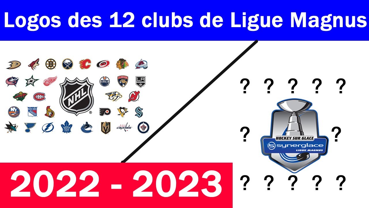 Les logos des clubs de la Synerglace Ligue Magnus 2022-2023