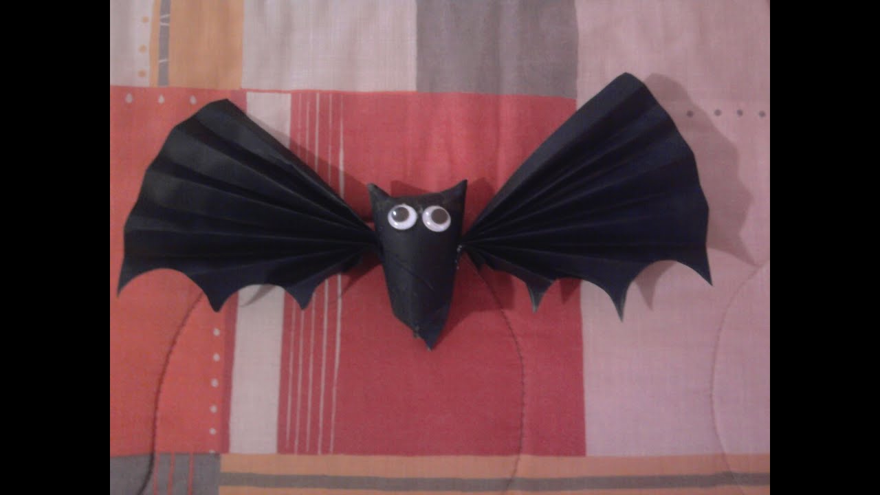 ♥ Murciélagos con tubos De Papel Higiénico ( Dulceros Colgantes) Halloween ♥
