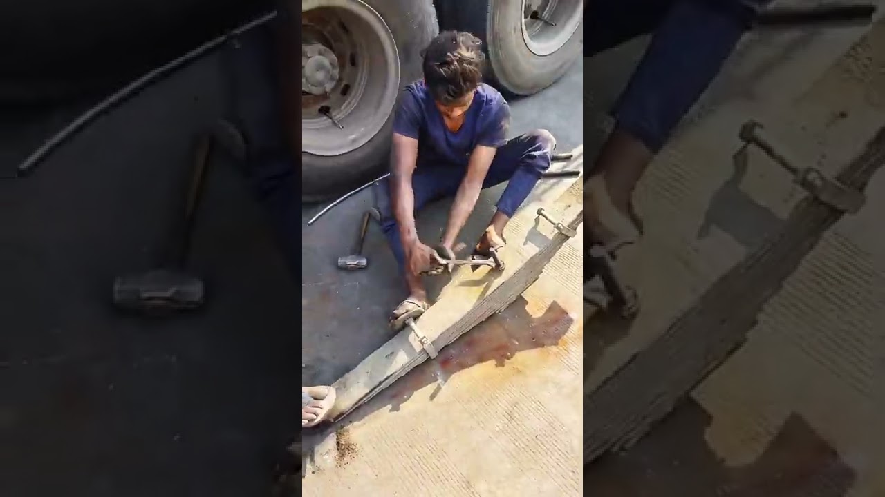 Changing Center Bolt #Bharatbenz  Truck Tyre wear patterns and Problem solve #vishwasgarage