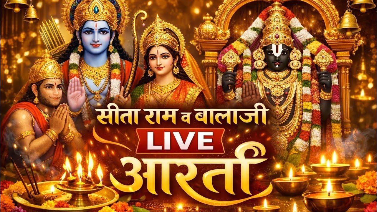 🔴 LIVE: सीता राम भगवान एवं बालाजी महाराज की दिव्य आरती  #SitaRam#JaiShriRam#LiveAarti#SitaRamLive