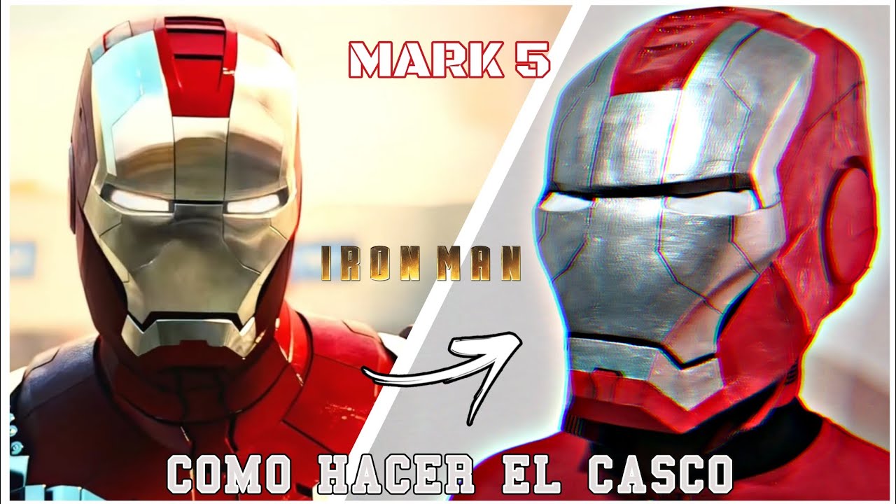 !! COMO HACER FACIL EL CASCO DE IRON MAN MARK 5!!! / HECHO DE CARTÓN 