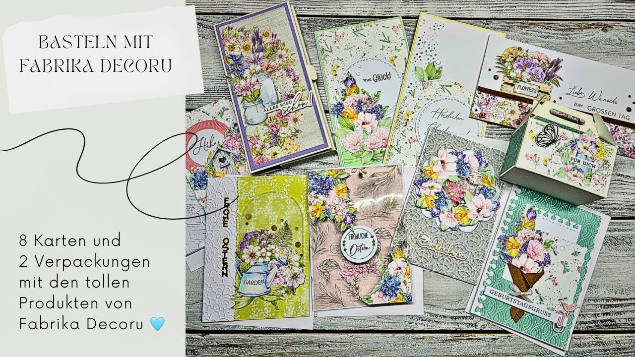 8 Karten und 2 Verpackungen basteln mit @FabrikaDecoru - #watchmecraft