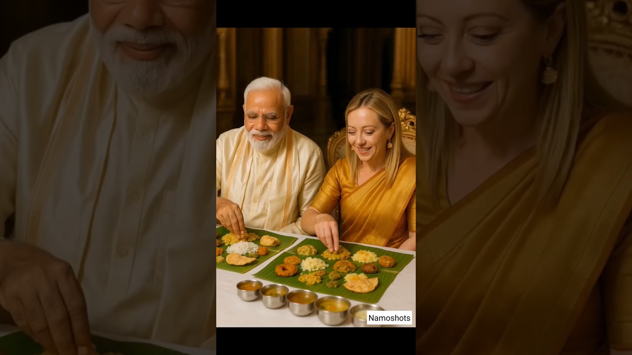 Modi ji & Meloni ji Try Authentic South Indian Food in Kerala! | Traditional Feast Experience