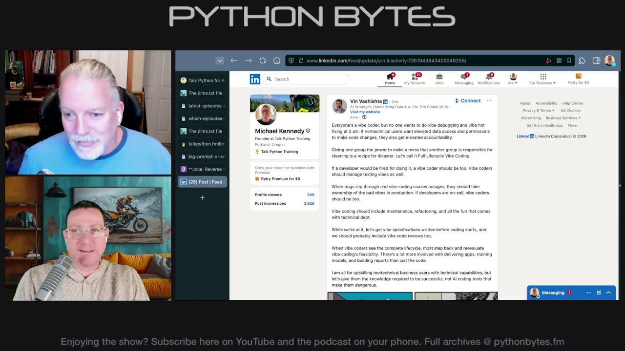 Python Bytes 466 Live Stream