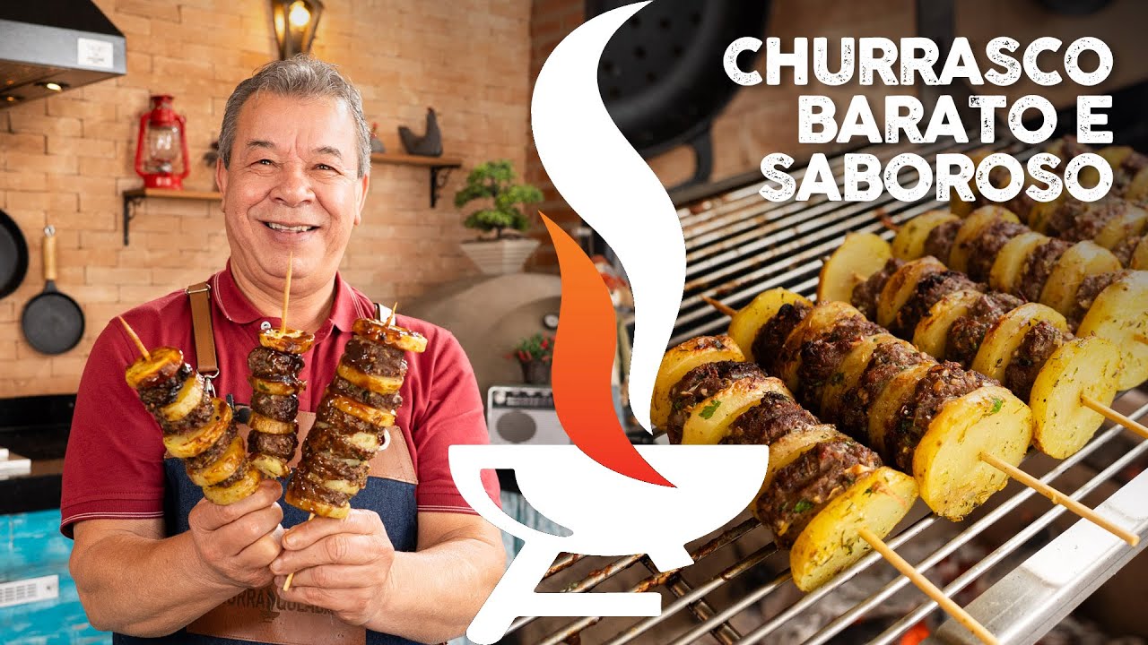 Espetinho BARATO de Batata e Carne