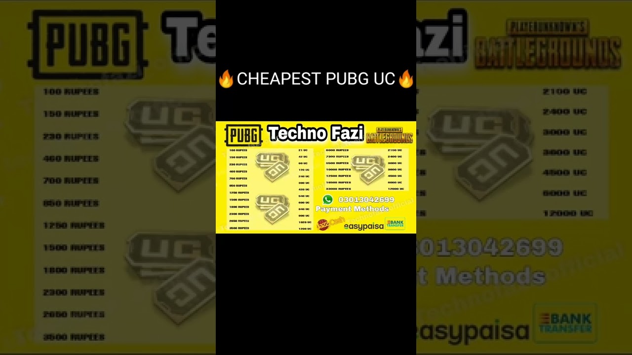 🔥CHEAPEST PUBG UC🔥 Order Now! or WhatsApp for buying!#uc #unknown #unknowncash #pubg #pubgmobile