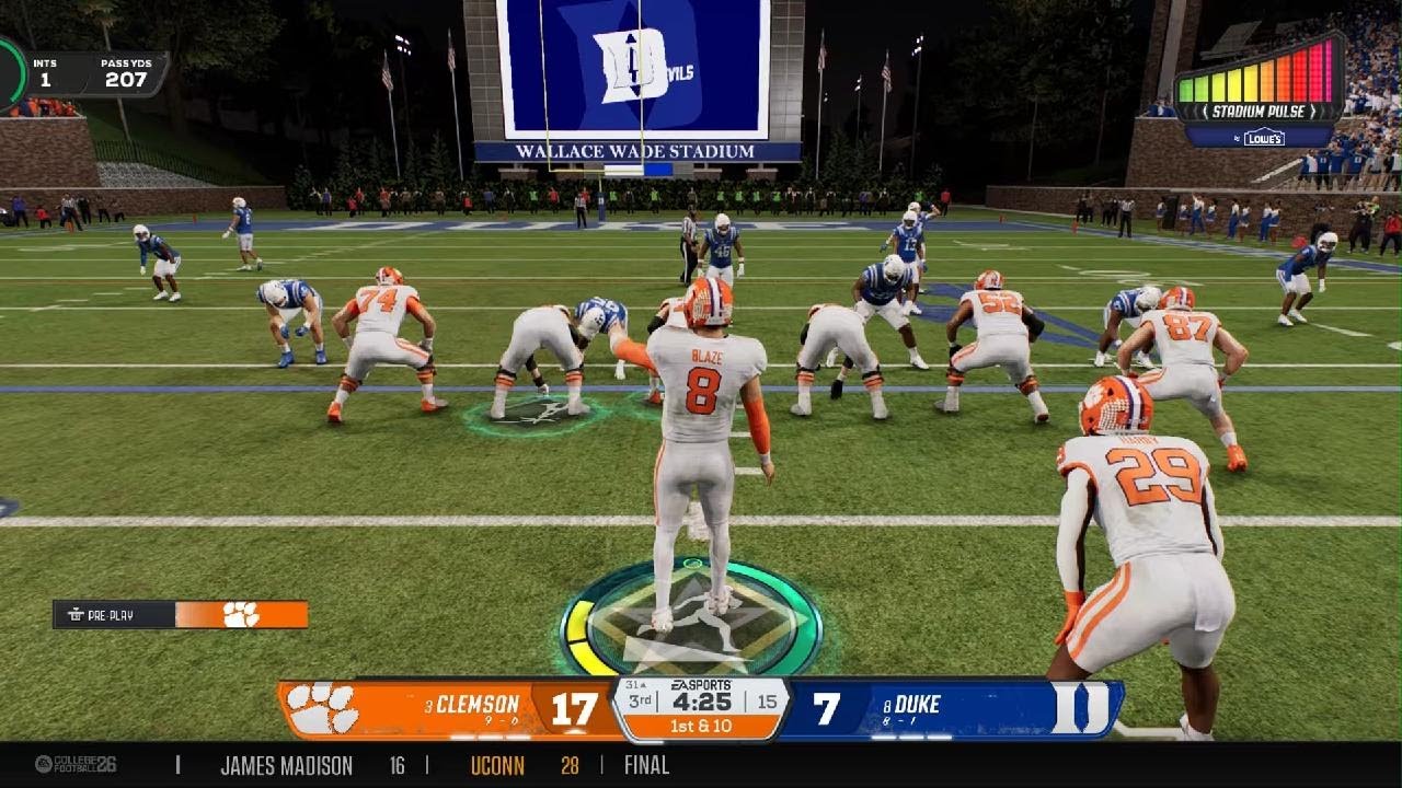 Syracuse Orange vs. Clemson Tigers. #11th video on Road to Glory CFB 26.