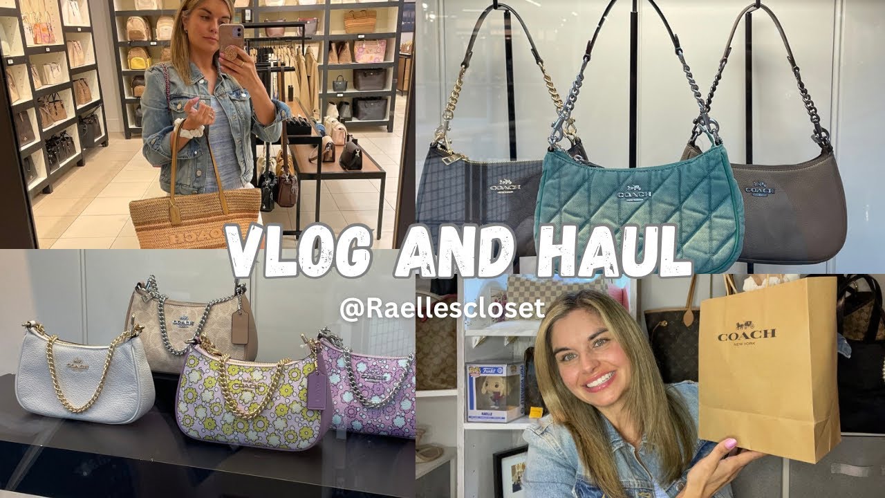 COACH SHOPPING VLOG AND UNBAGGING |NEW DENIM BAG!