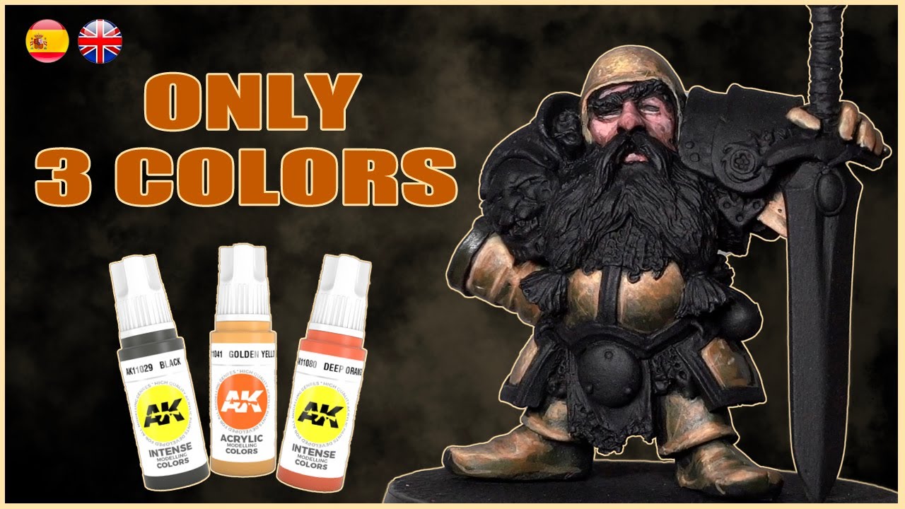 How to paint LEATHER (only 3 colors) / Como pintar CUERO (solo 3 colores)