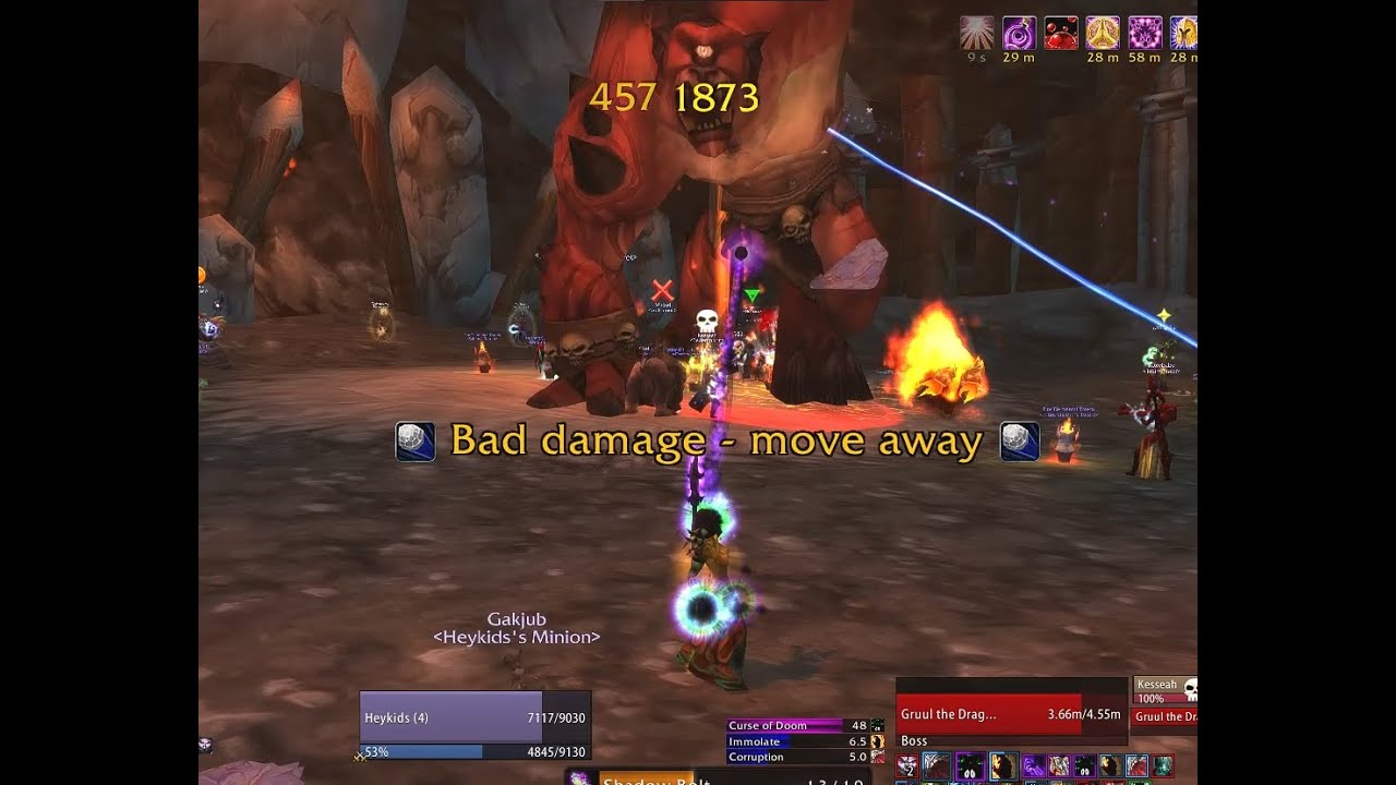 Gruul the Dragonkiller - Week 1 TBC release kill - Shadow Warlock PoV